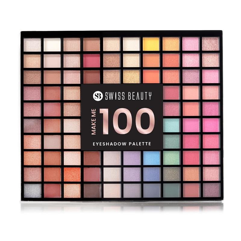 Swiss Beauty 100 Color Makeup Pro Eyeshadow Palette-110g