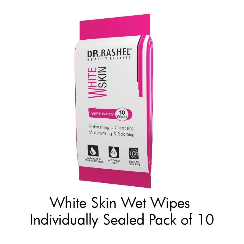 Dr.Rashel White Skin Wet Wipes (Pack of 2)-20pieces