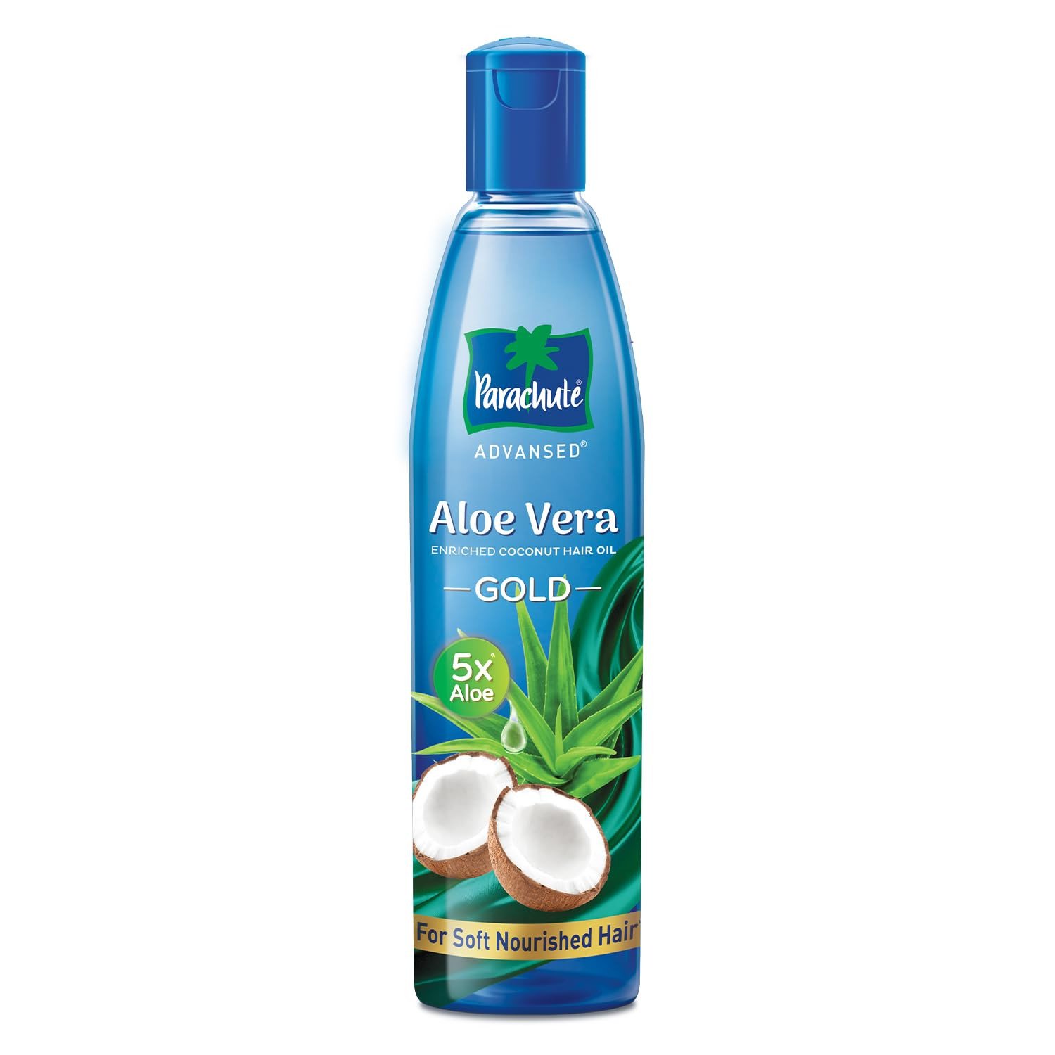 Parachute Advansed Aloe Vera Enriched Coconut Hair Oil Gold | 5X Aloe Vera With Coconut Oil| Makes Hair Sooperr Soft