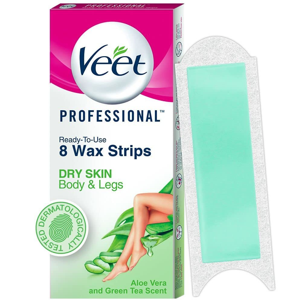 Veet Half Body Waxing Kit for Dry Skin - 8 Strips,For women