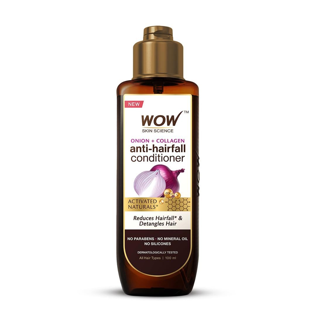 WOW Skin Science Onion Conditioner With Red Onion Seed Oil Extract, Black Seed Oil & Pro-Vitamin B5 - No Parabens, Mineral Oil, Silicones, Color & Peg