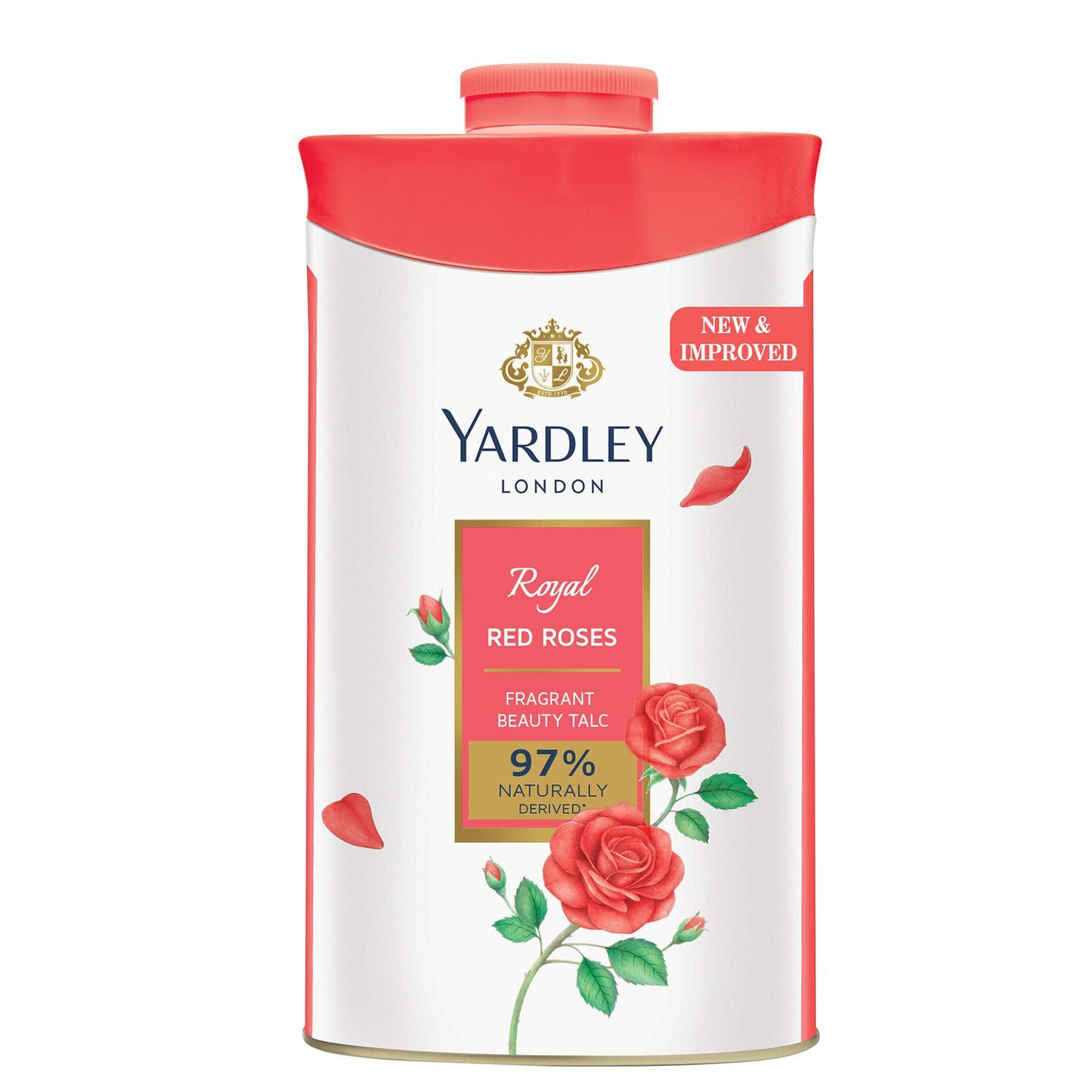 Yardley London Royal Red Roses Perfumed Talc| Fragrant Beauty Talc for Women| Smooth Texture