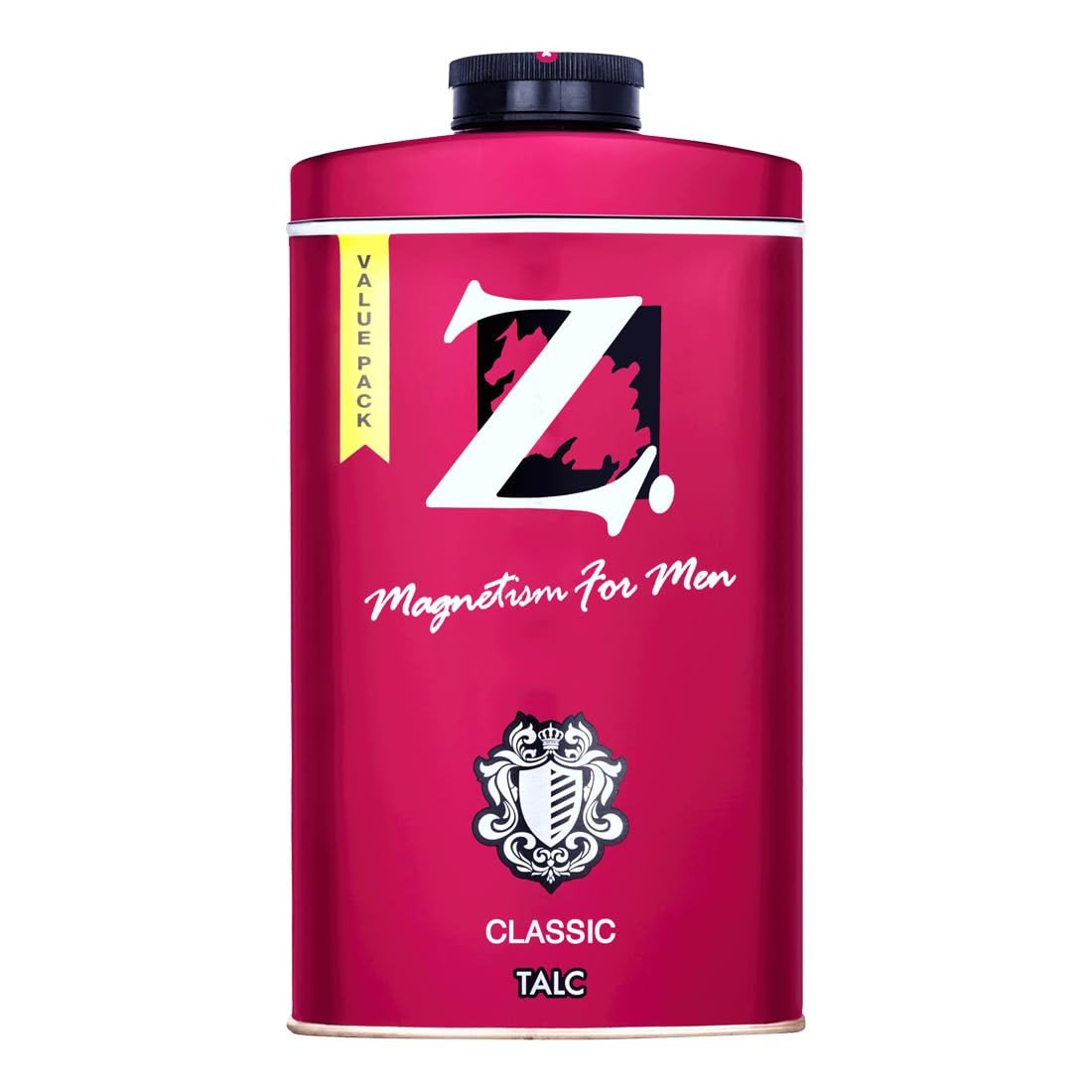 Z magnetism for men Classic Talc,  Woody & Musky Fragrance, Premium Perfumed Talcum Powder for Men, Prevents Odor, Smooth Texture, Long Lasting Freshness, Ideal for All Skin Types