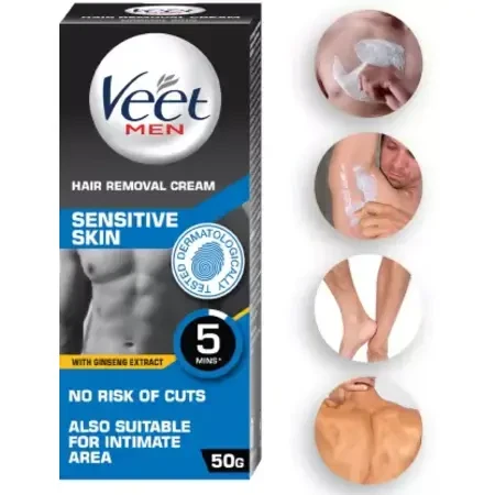 Veet Men Hair Removal - Sensitive Skin Cream  (50 g)