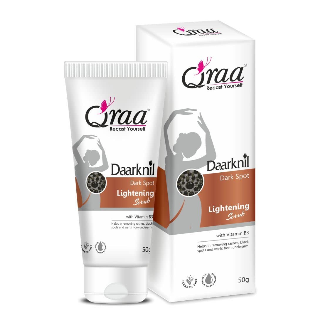 Qraa Daarknil Polisher for Intimate Lightening/Dark Spots/Uneven Tone | For Dark Underarms, Neck, Knees, Elbows and Inner Thigh