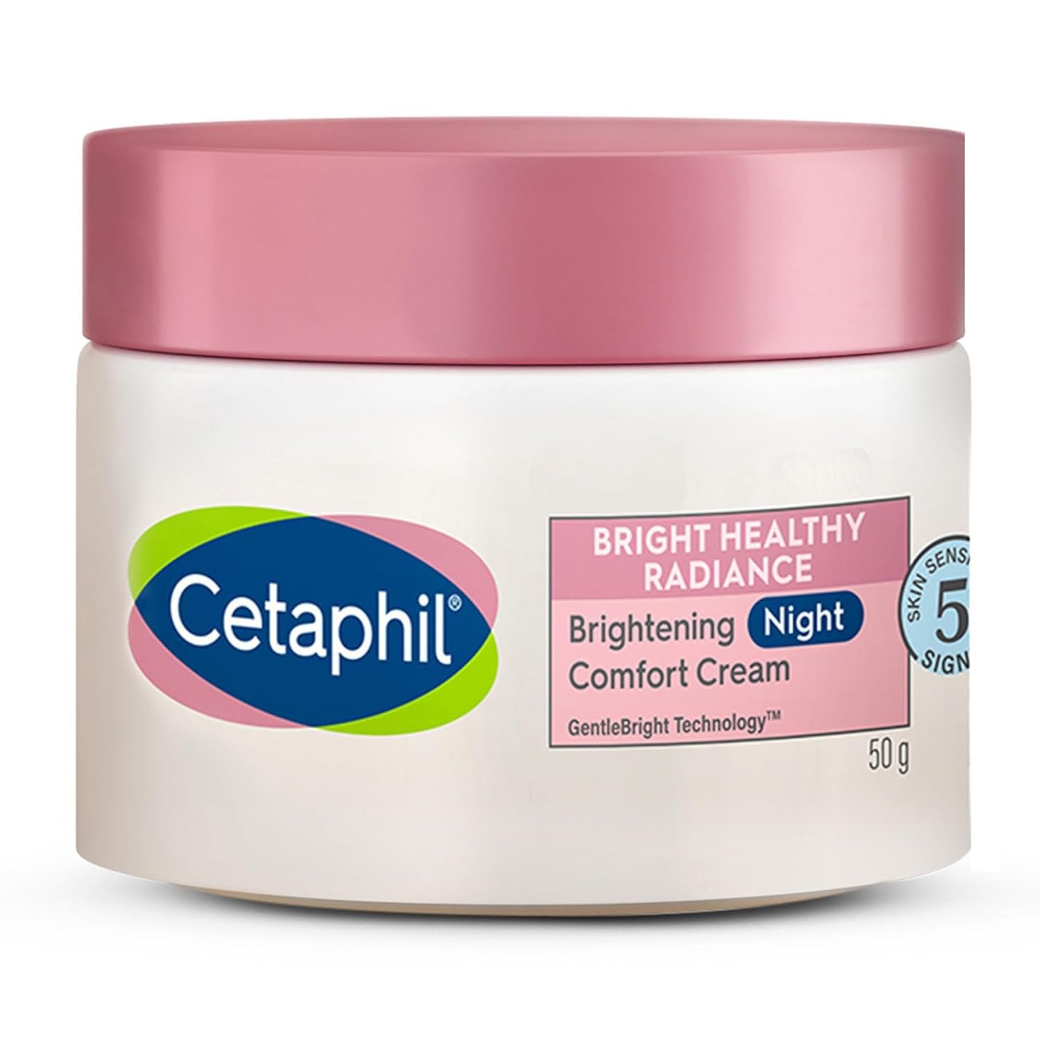 Cetaphil Brightening Night Comfort Cream - 50 g| For Dark Spots, Uneven Skin Tone| Hyaluronic Acid & Niacinamide| Fragrance Free| Dermatologist Recommended