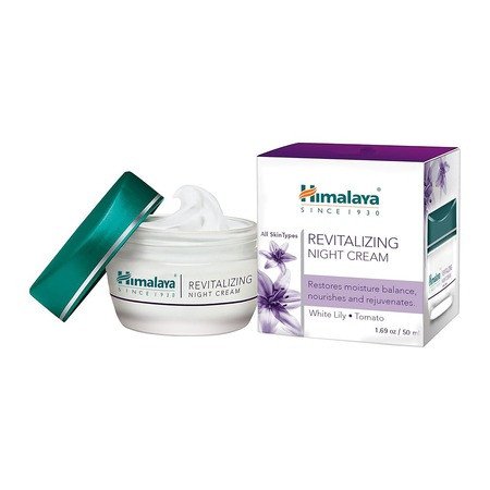 Himalaya Revitalizing Night Cream with white lily | Renews, repairs & hydrates skin overnight | rich in AHA & Anti-oxidants | Derma-tested | Paraben Free | Suitable for Dry to combination skin| 50g