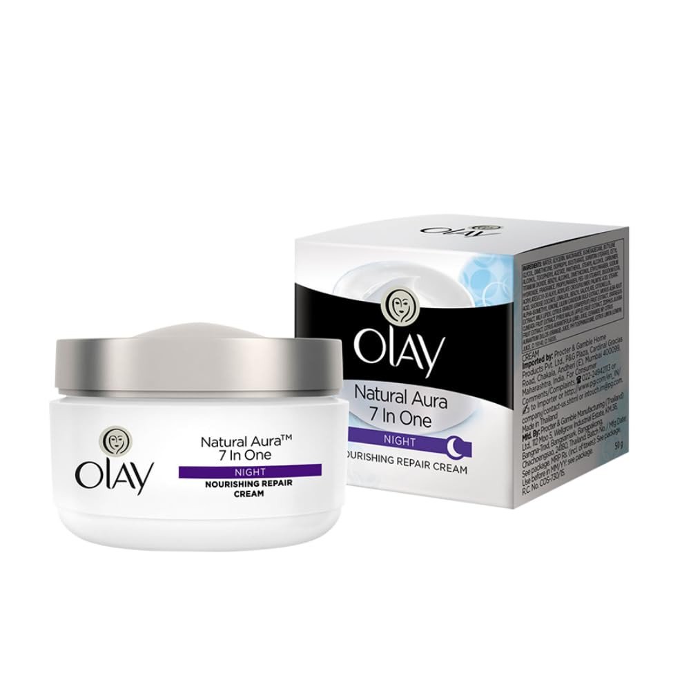 Olay Natural Aura Night Cream |with Vitamin B3, Pro B5, E |50 gm