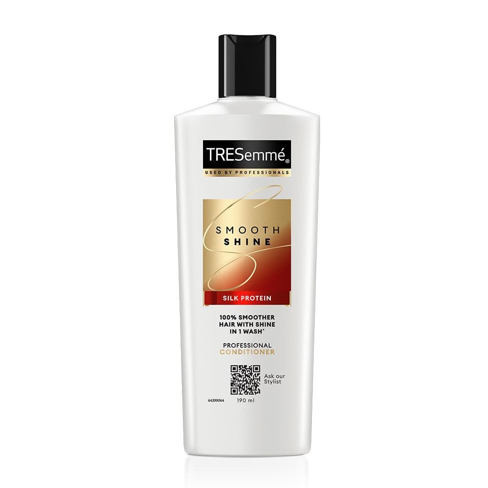 TRESemme Smooth & Shine, Conditioner, 190 Millilitre, For Silky Smooth Hair, With Biotin & Silk Protein, Deeply Moisturizes Dry & Frizzy Hair, For Men & Women