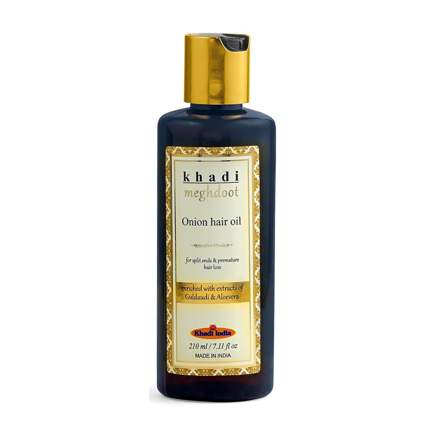 Khadi Meghdoot Onion Hair Oil 210ml for Split Ends & Premature Hair Loss