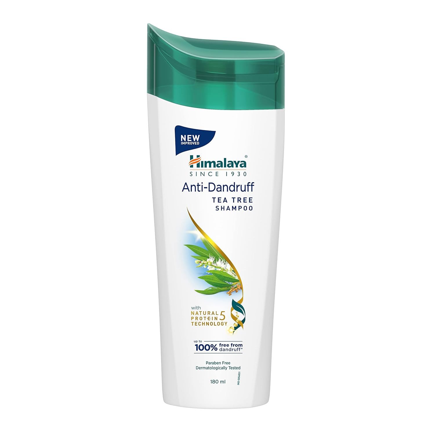 Himalaya Anti-Dandruff Tea Tree Shampoo, Removes up to 100% Dandruff, Soothes Scalp & Nourishes Hair, with Tea Tree oil and Aloe Vera, for men and women, 180ml