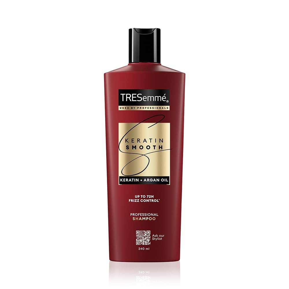 TRESemme Keratin Smooth Shampoo| With Keratin & Argan Oil for Straighter|| Shinier Hair - Nourishes Dry Hair & Controls Frizz|| For Men & Women