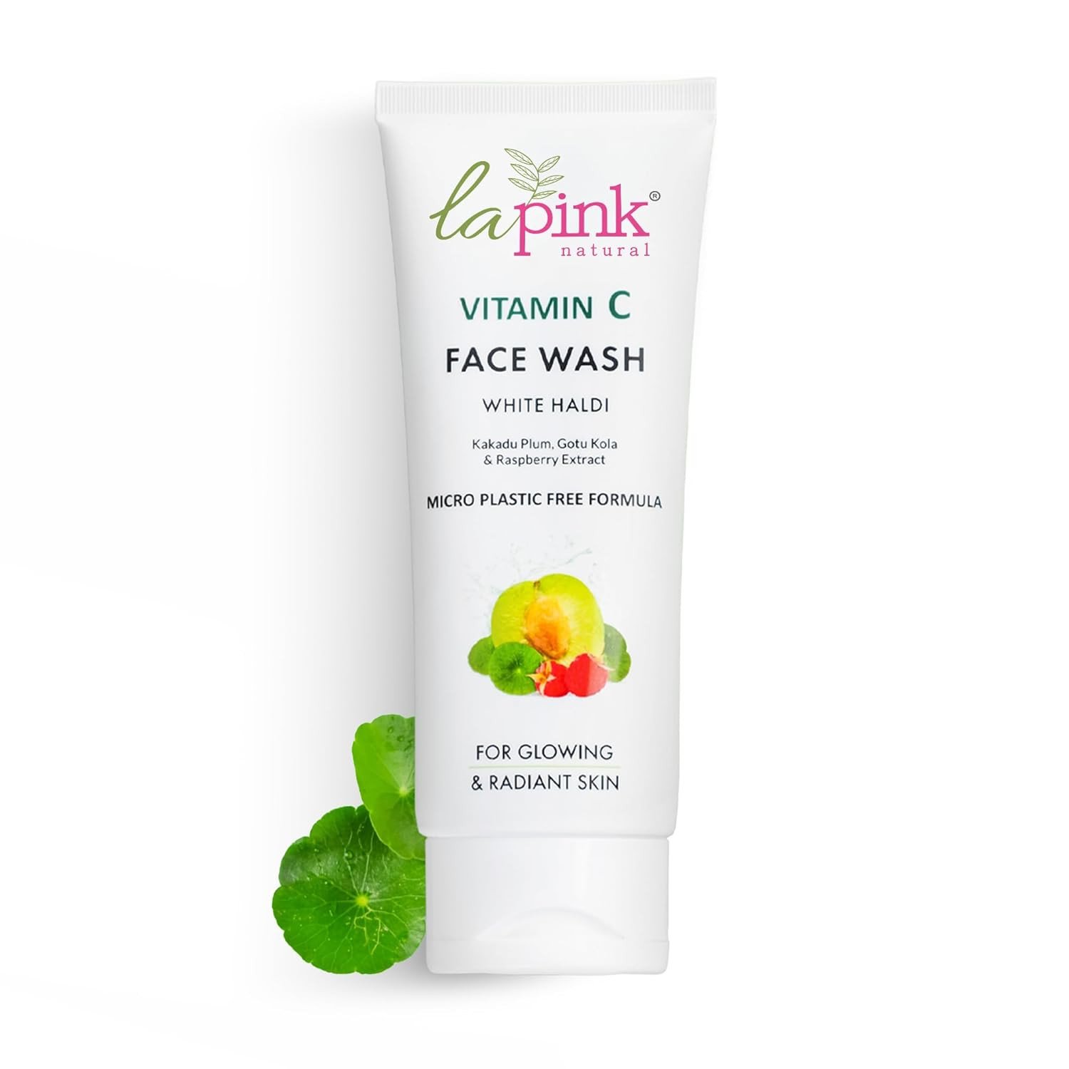 La Pink Vitamin C Face Wash with White Haldi & Gotu Kola | For Glowing Radiant Skin | 100% Microplastic Free Formula | All Skin Types | 100ml