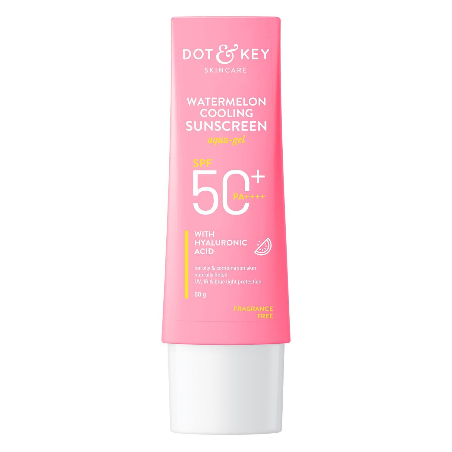 Dot & Key Watermelon Hyaluronic Sunscreen SPF 50 PA+++| for Oily, Normal & Combination Skin | UV + Blue Light Protection | Lightweight | No White Cast | Boosts Vitamin D Absorption | 50g…