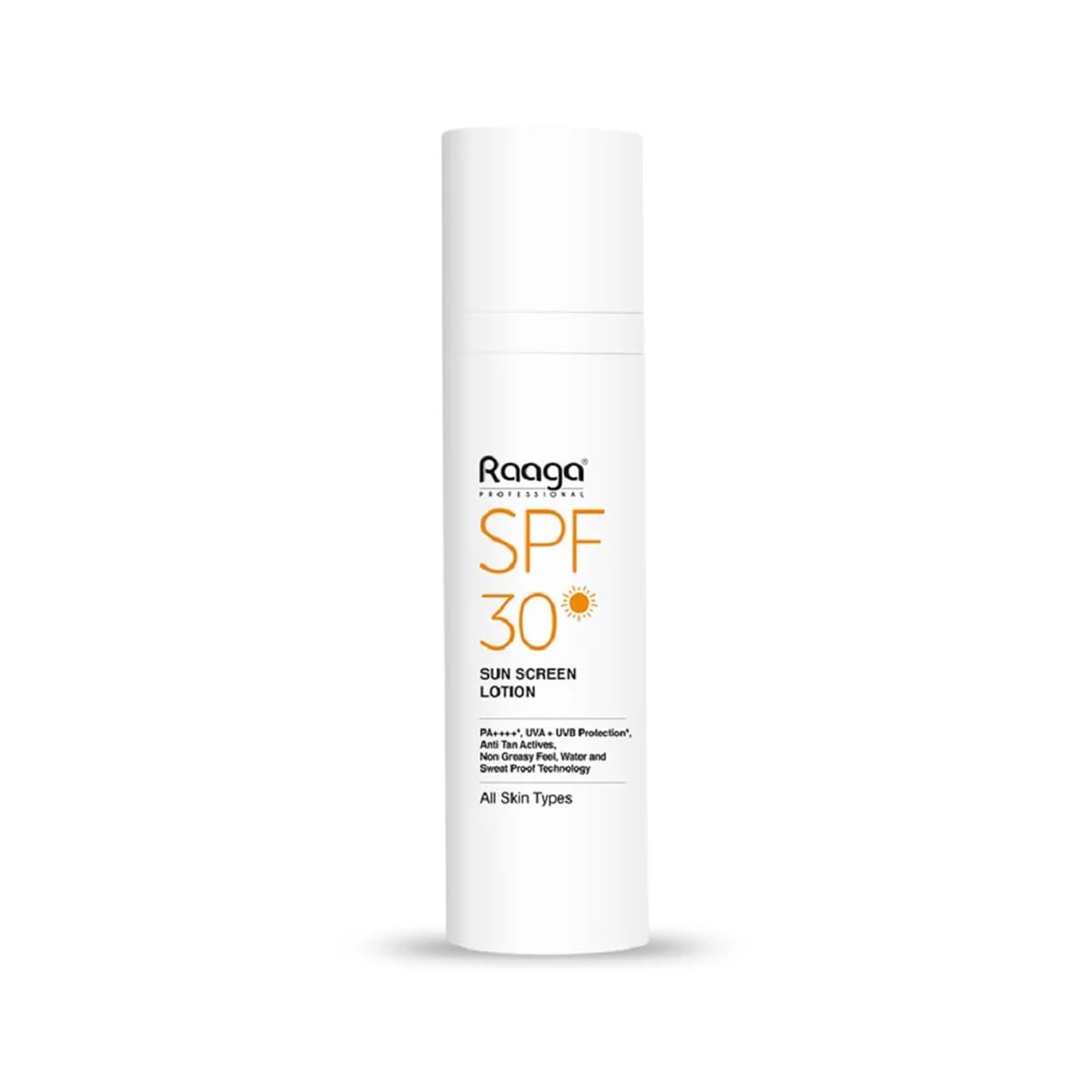 Raaga Professional SPF 30 Sunscreen Lotion | PA++++, UVA + UVB Protection, Anti Tan Activities, Non-Greasy Feel, Water and Sweat Proof Technology (55 ml)