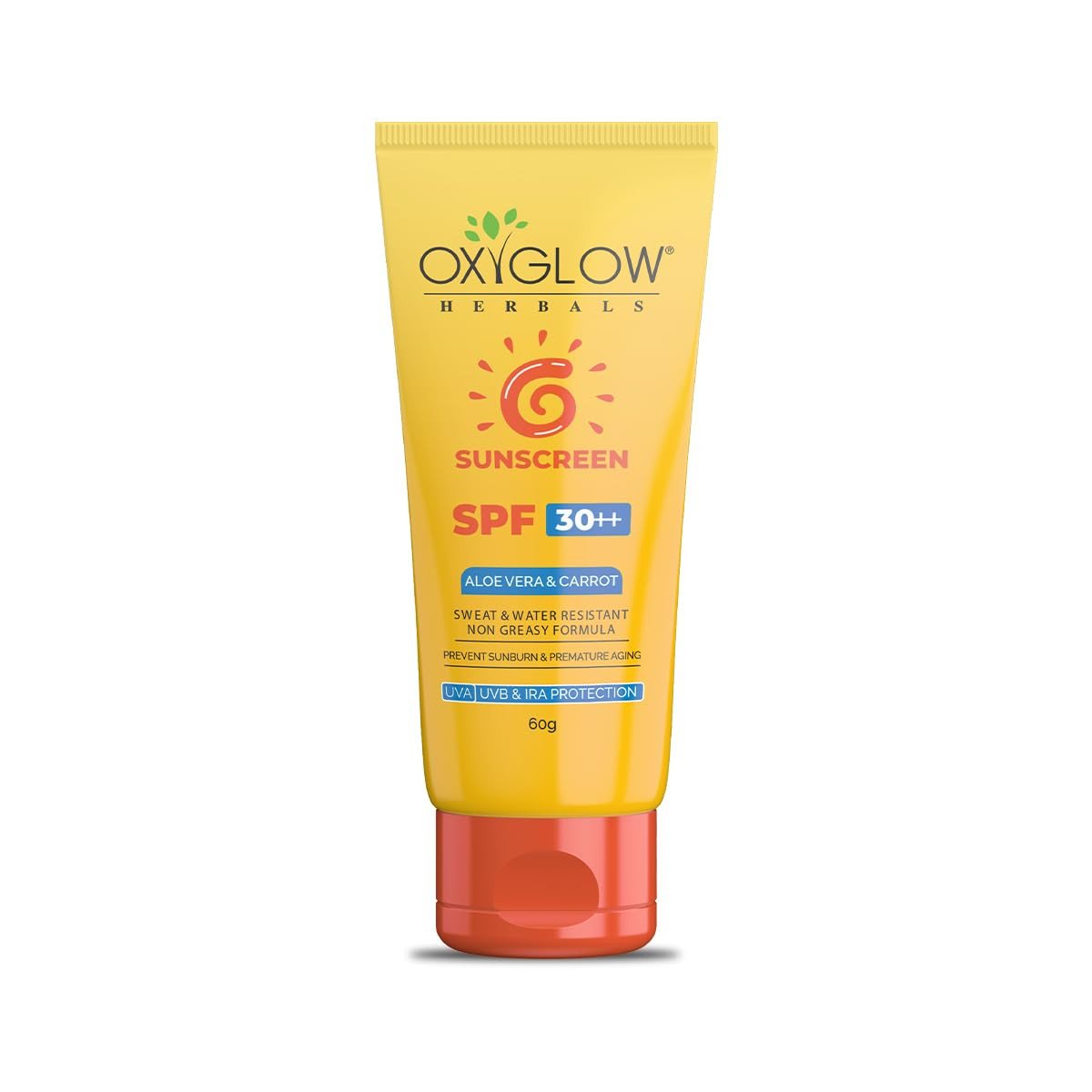 OxyGlow Herbals Aloevera & Carrot Sunscream with SPF 30++