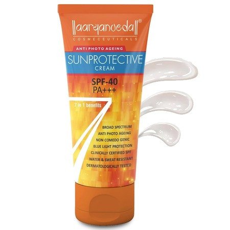 Aryanveda Sunprotective Sunscreen Spf 40 PA+++ UV/A&B Protection for Women & Men with All Day Hydration, Dry, Normal Skin - 60g