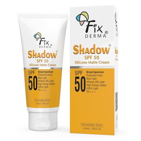 FIXDERMA Shadow Sunscreen Spf 50 Silicone Matte Cream Pa+++, Sunscreen For Oily Skin-Acne Prone, Matte Finished, Sun Screen Protector Spf 50, Sunscreen For Women & Men-50Ml