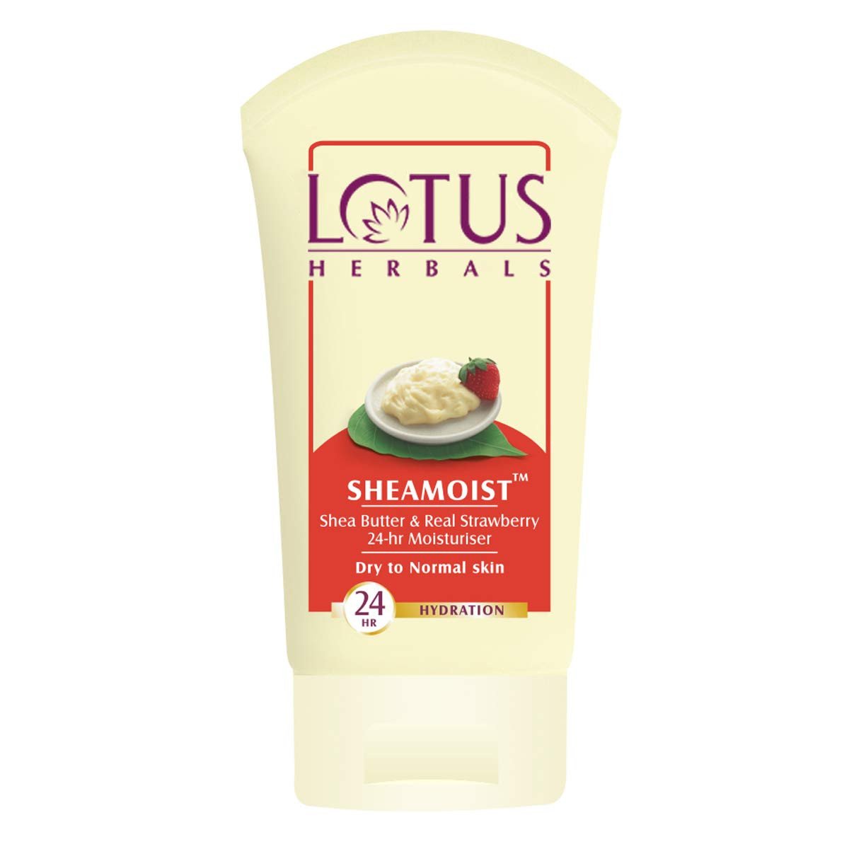 Lotus Herbals Shea Butter and Real Strawberry 24 Hour Moisturiser Cream