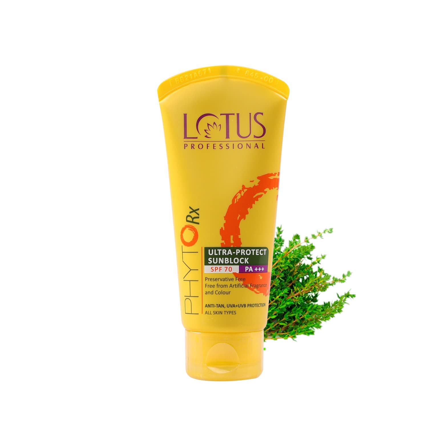 Lotus Professional PHYTORx ULTRA-PROTECT SUNBLOCK SPF 70 PA+++ | Soothes skin | Non sticky | Protection from sun damage | Paraben Free | 50g