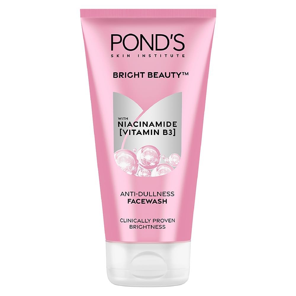 POND'S Bright Beauty Anti-Dullness & Brightening Facewash With Niacinamide | For Glass-Skin Like Shine And With 4X Visibly Brighter Skin