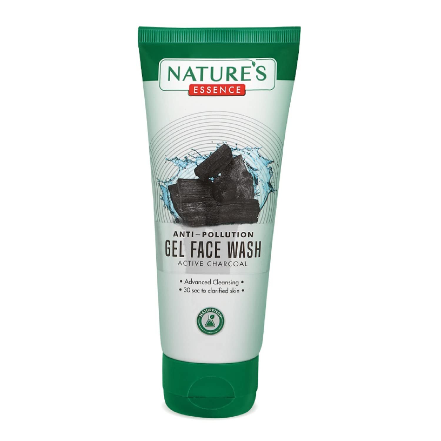 Nature's Essence Antipollution Gel Face Wash Active Charcoal, Grey 65ml