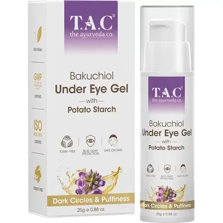 TAC - The Ayurveda Co. Bakuchiol Under Eye Gel Cream with Retinol For Dark Circles & Wrinkles 25g