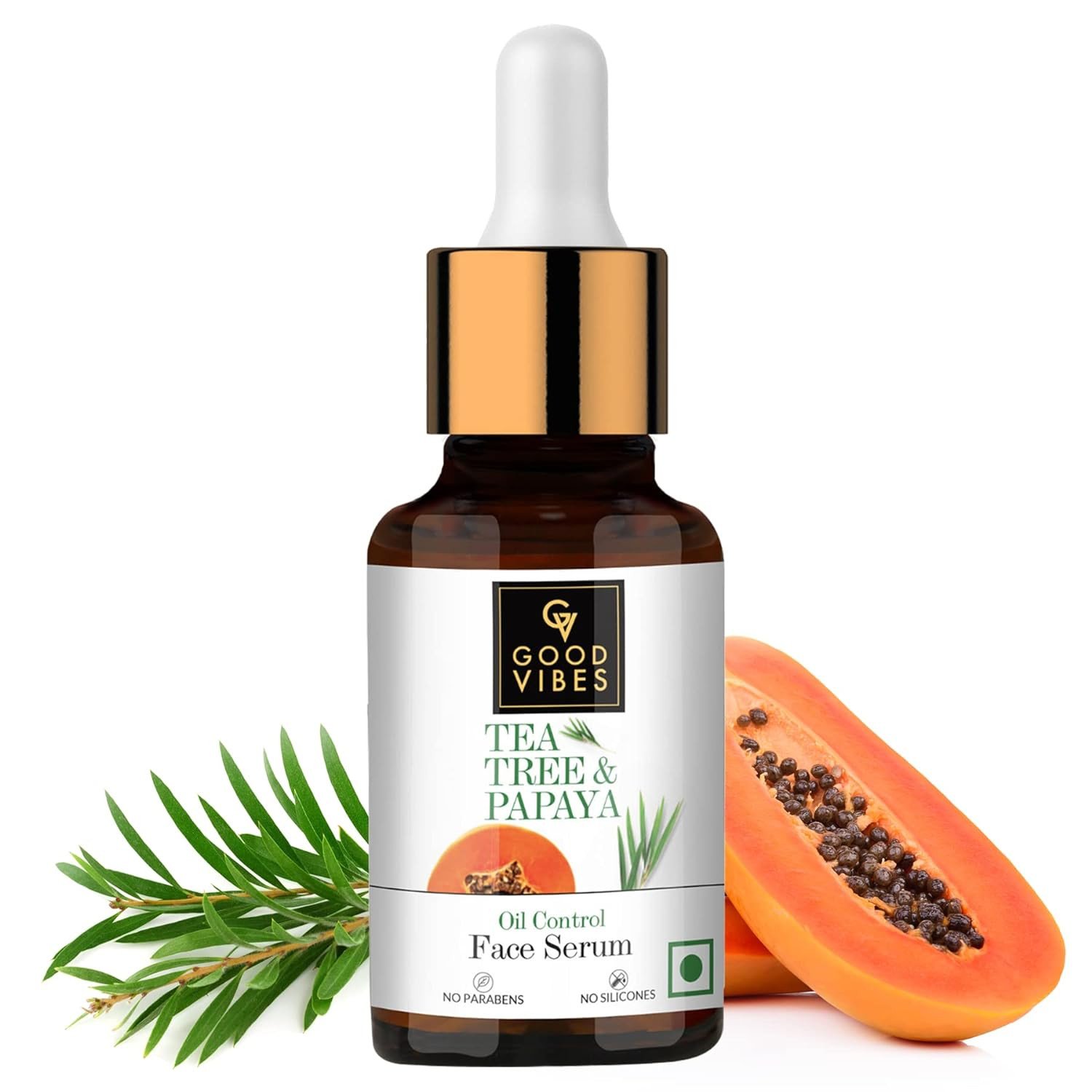 Good Vibes Tea Tree & Papaya Oil Control Face Serum, 10 ml