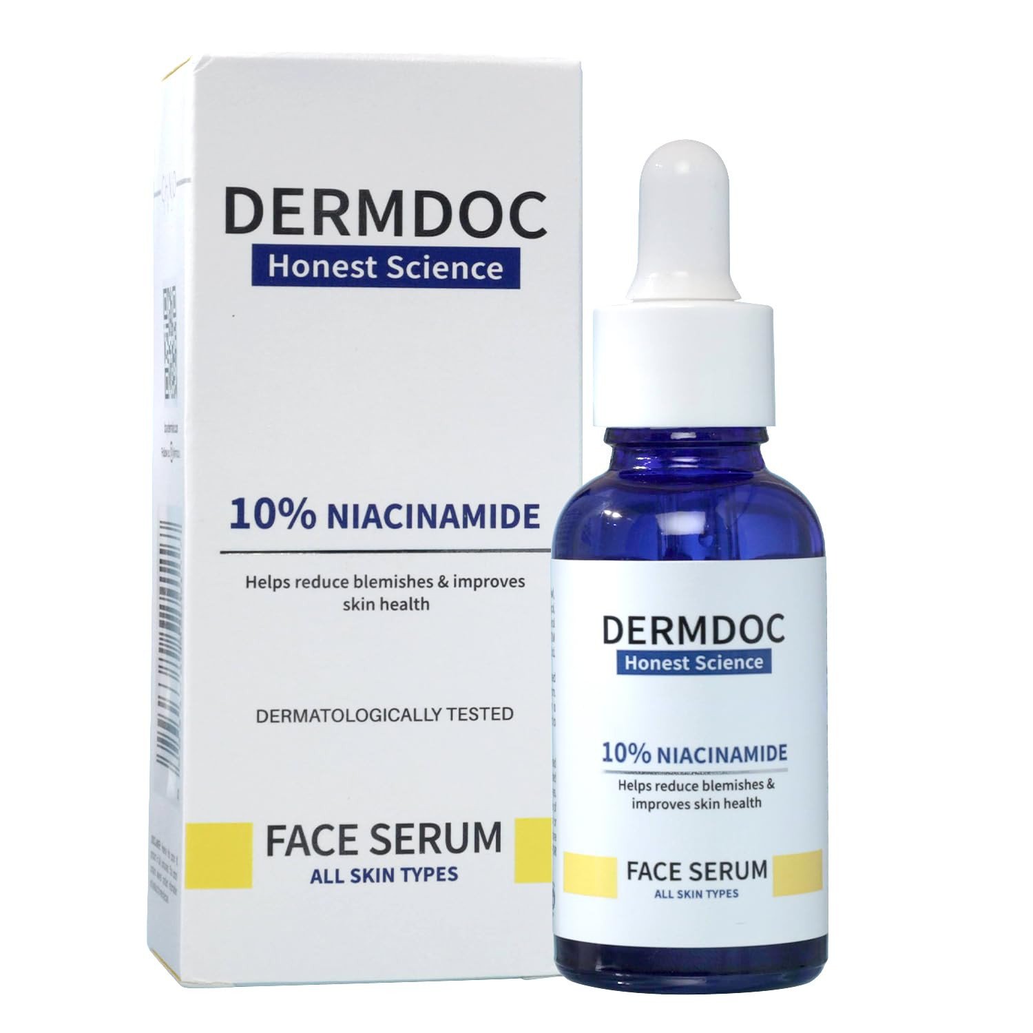 DermDoc 10% Niacinamide Face Serum, 30ml | All Skin Types | Controls Sebum Production | Minimizes Pores | Helps Reduce Hyperpigmentation & Age Spots | Improves Skin Texture | Hydrates and Moisturizes 15ml