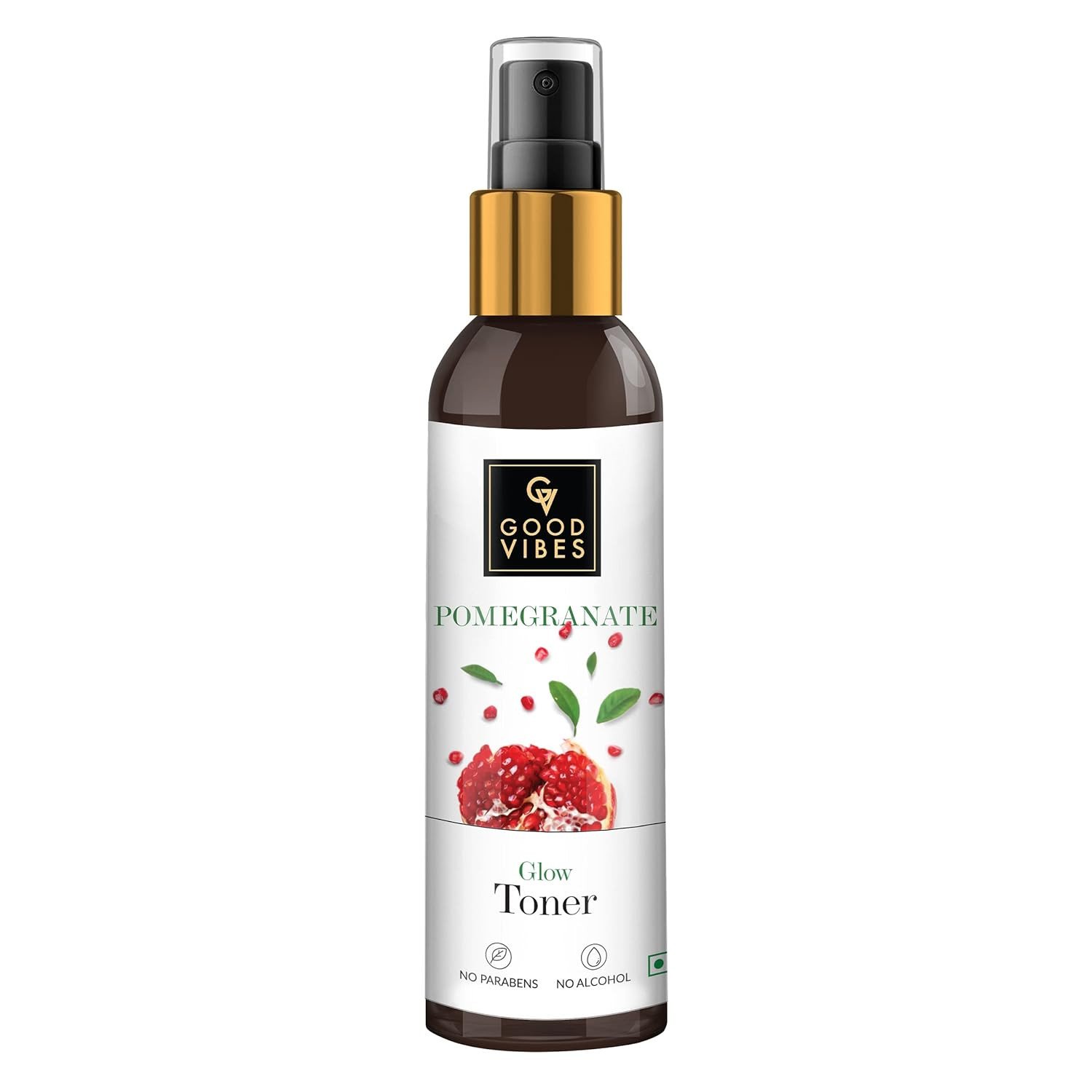 Good Vibes Pomegranate Glow Toner 120 ml, Anti Ageing Hydrating Light Weight Moisturizing Face Spray Toner for All Skin Types, Natural, No Alcohol, Parabens & Sulphates, No Animal Testing