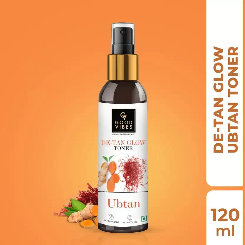 GOOD VIBES Ubtan De Tan Glow Toner 120ml Men & Women  (120 ml)