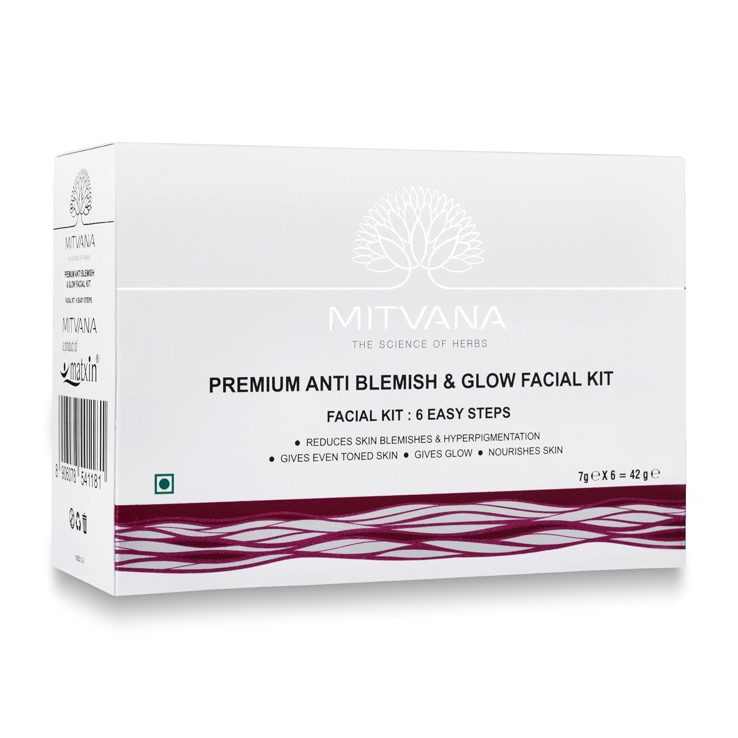 MITVANA Premium Anti Blemish & Glow Facial For Women | 6 Step Facial for Blemishes & Hyperpigmentation| Suitable For All Skin Types 42 G