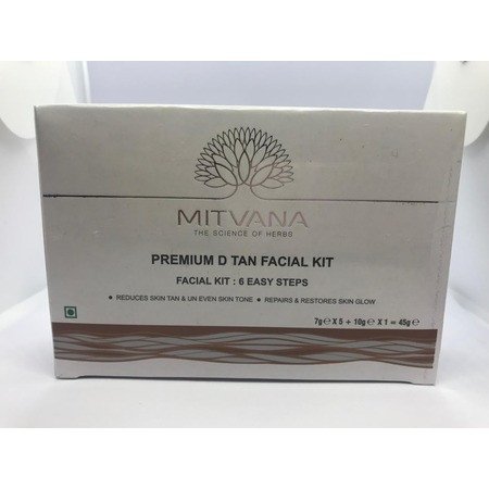 MITVANA Premium DeTan Facial Kit| 6 Easy Step Facial for Reducing Skin Tan & Uneven Tone| Suitable For All Skin Types 45g