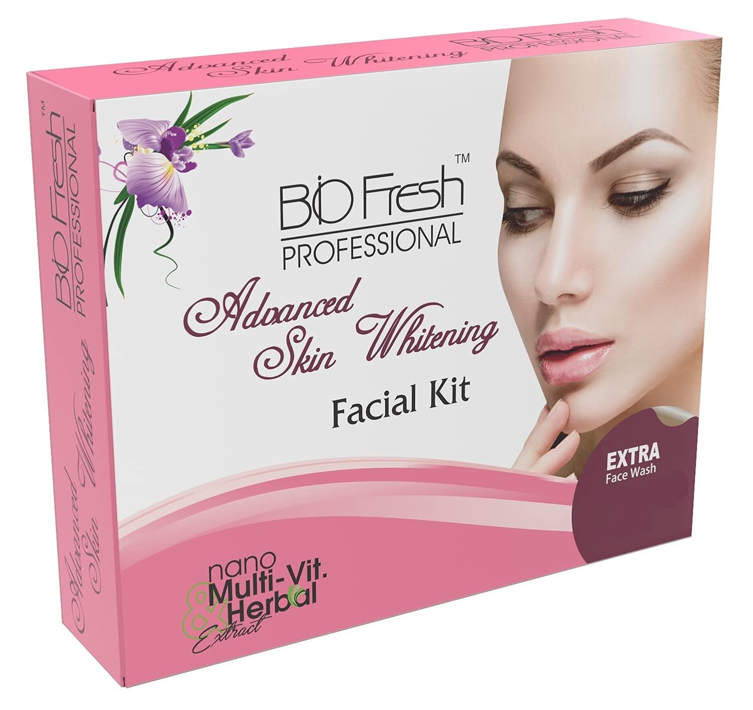 BIOFRESH HERBALS Skin Whitening 5-Steps Facial Skin Care Kit Deep Cleansing Cleanup Kit for Skin Brightening Hydra Facial Kit Suitable for All Skin Types 46g