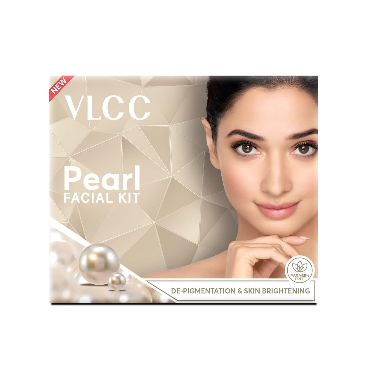 VLCC Pearl Facial Kit - 60g | Luminous and Radiant Skin | At Home Facial with Pearl Extracts, Sandalwood, Turmeric & Aloe Vera | Tan Removal Facial Kit. 60g