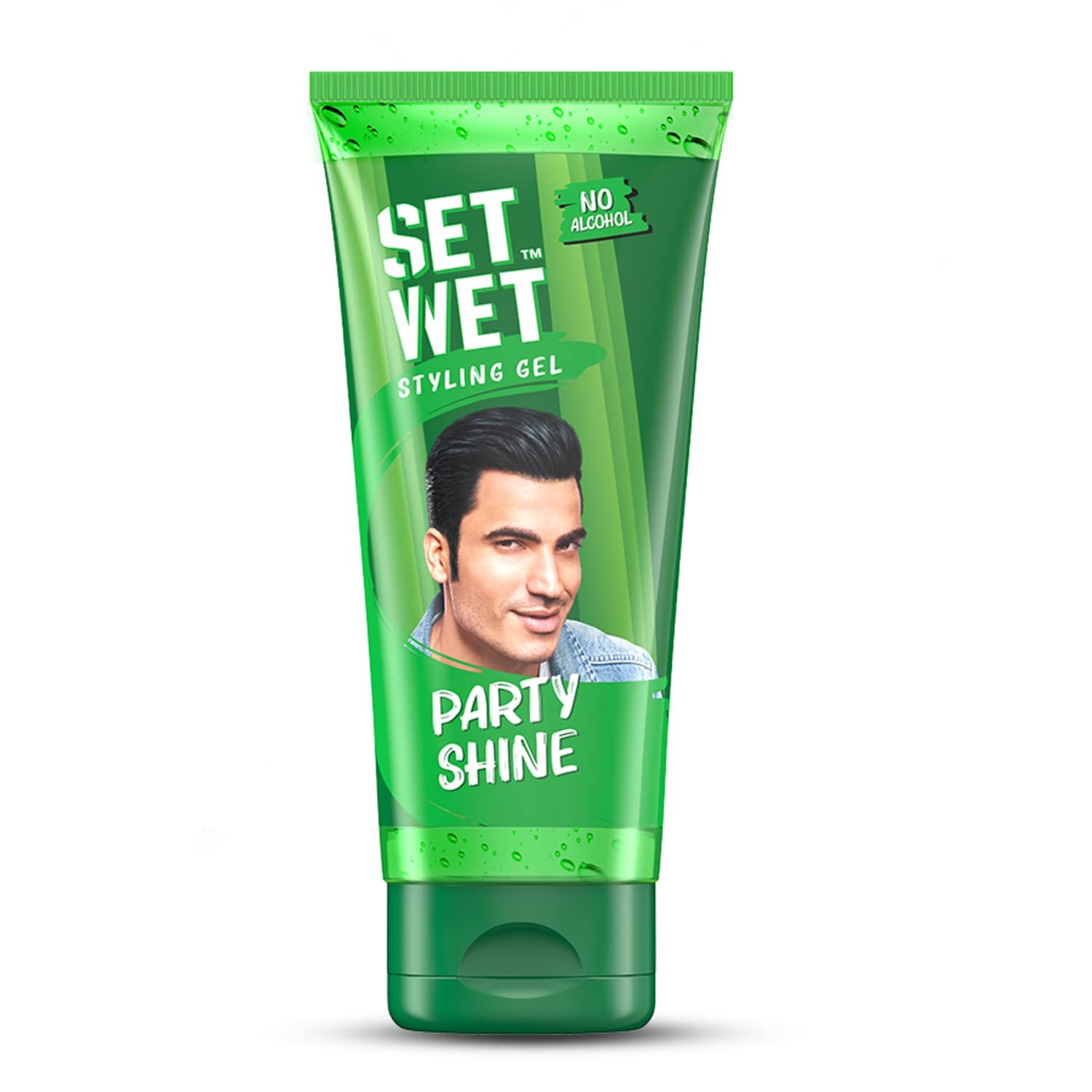 Set Wet Styling Hair Gel for Men - Party Shine | Strong Hold, High Shine |For Short to Medium Hair| No Alcohol, No Sulphate