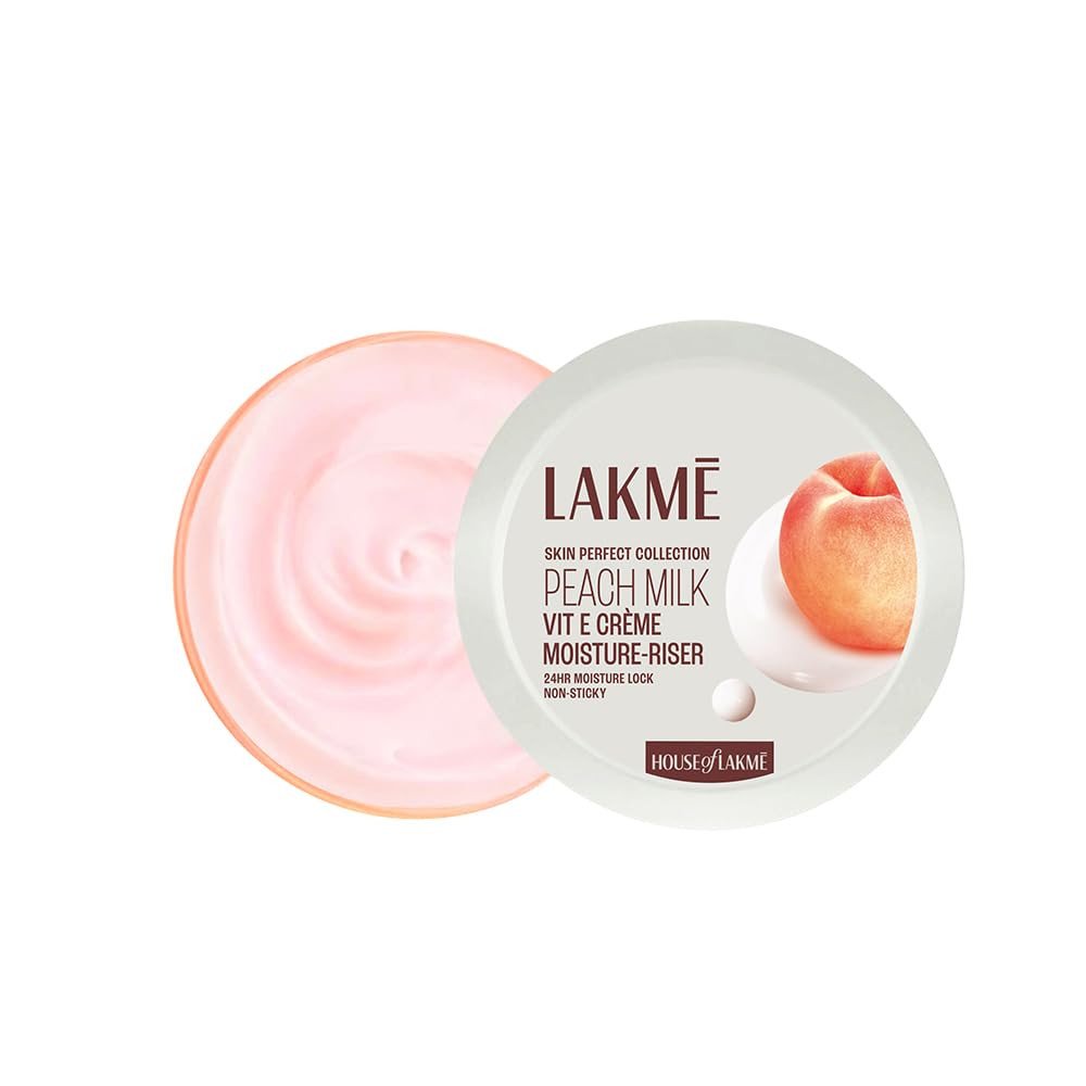 LAKMÉ Peach Milk Soft Crème Moisturizer, Light Weight Face Cream with 24hr Moisture Lock