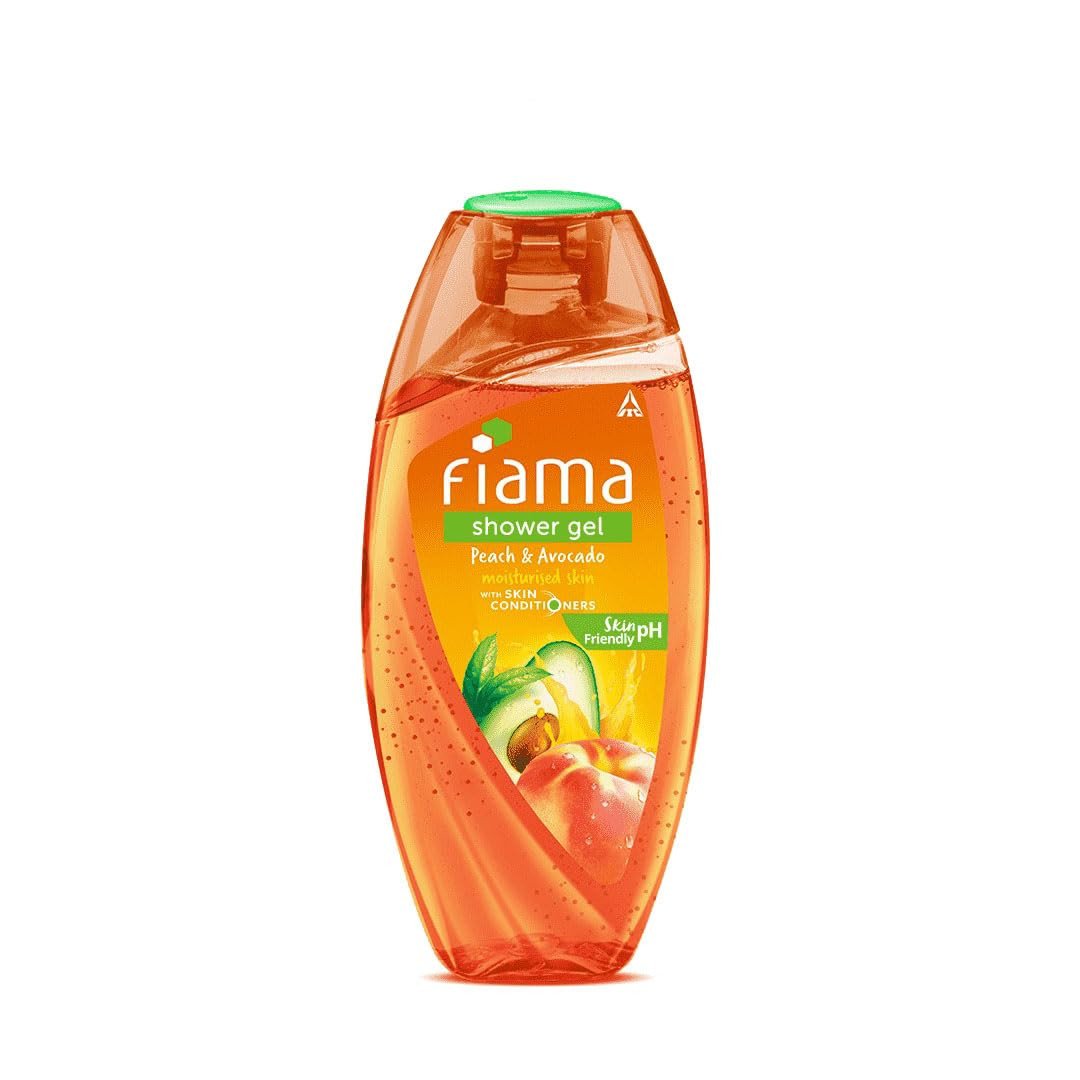 Fiama Body Wash Shower Gel Peach & Avocado, 250ml, Body Wash for Women and Men with Skin Conditioners for Soft & Moisturised Skin, Suitable for All Skin Types