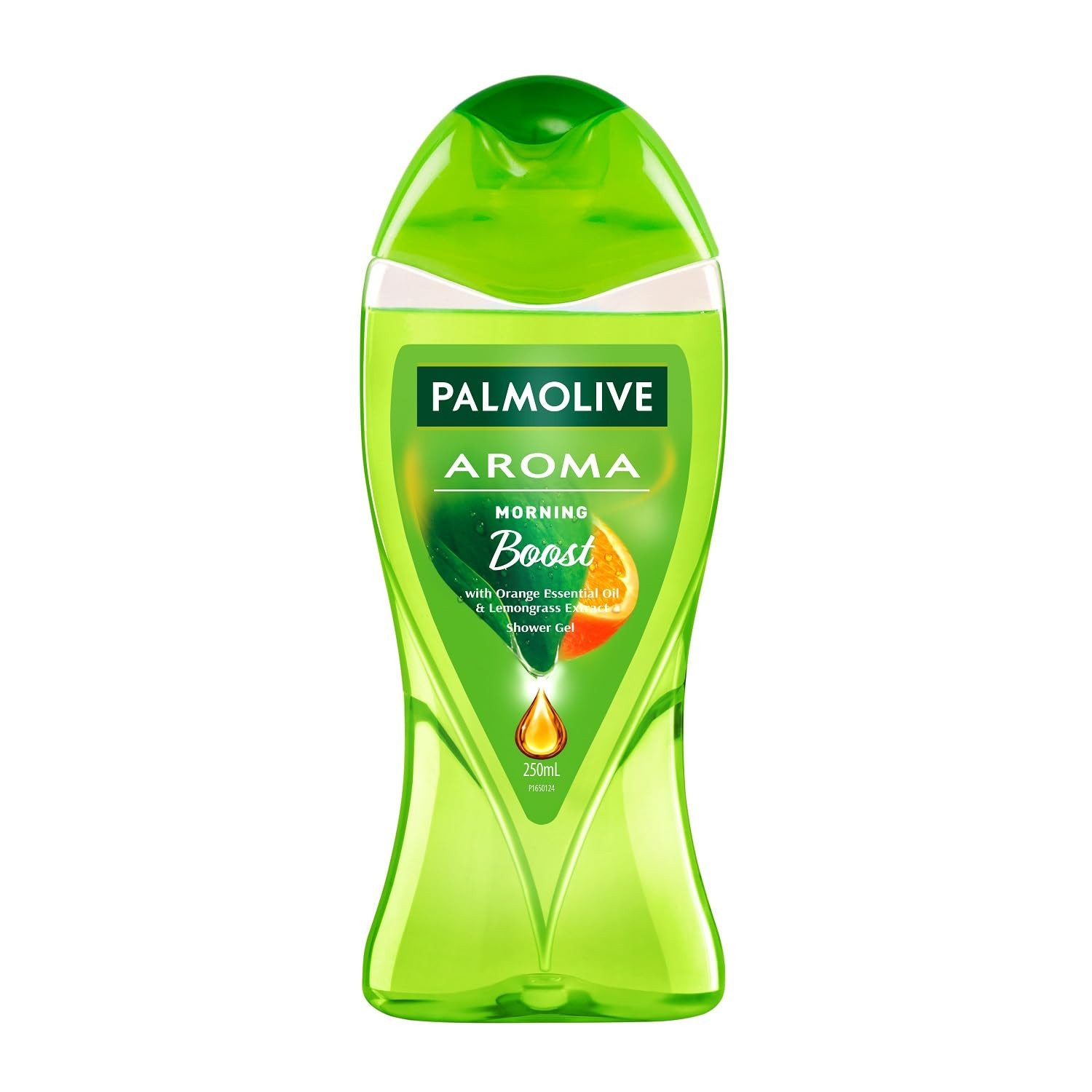 Palmolive Aroma Morning Boost Body Wash For Women & Men, 250Ml Shower Gel Single Bottle, 100% Natural Citrus Essential Oil & Lemongrass Extracts For Smooth Skin, Ph Balanced, Free of Parabens