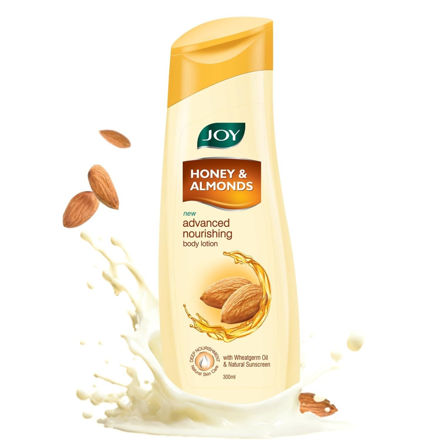 Joy Honey & Almonds Advanced Nourishing Body Lotion | Non Sticky Body Moisturizer With Vitamin E & Natural Sunscreen | Winter Body Lotion For Dry Skin