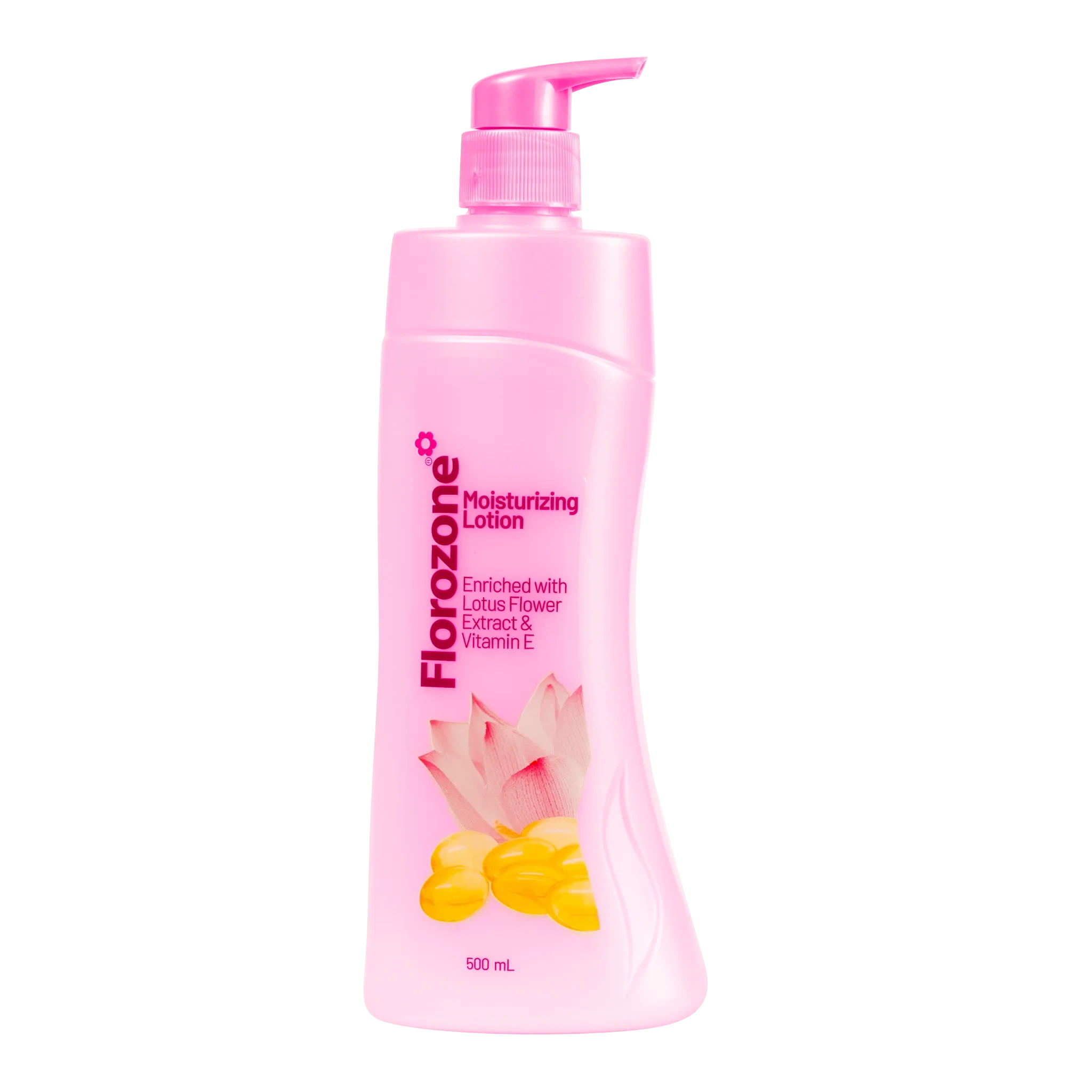 Florozone Moisturizing Lotion With Lotus Flower Extract & Vitamin E 500ml