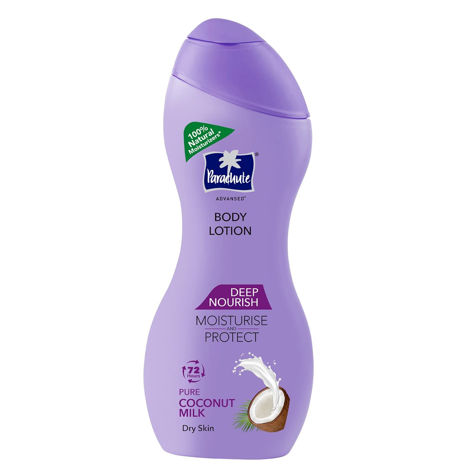 Parachute Advansed Deep Nourish Body Lotion for Women & Men, Dry Skin, 250ml | Pure Coconut Milk, 100% Natural, 72h Moisturisation