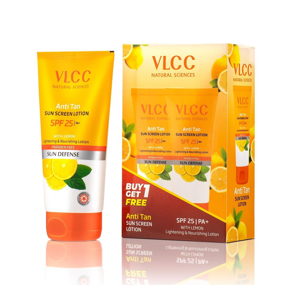 VLCC Anti Tan Sun Screen Lotion - SPF 25 PA - 150ml X 2 | Buy One Get One (300ml) | Helps in Protection Against Sun Damage | With Niacinamide & Kojic Acid.