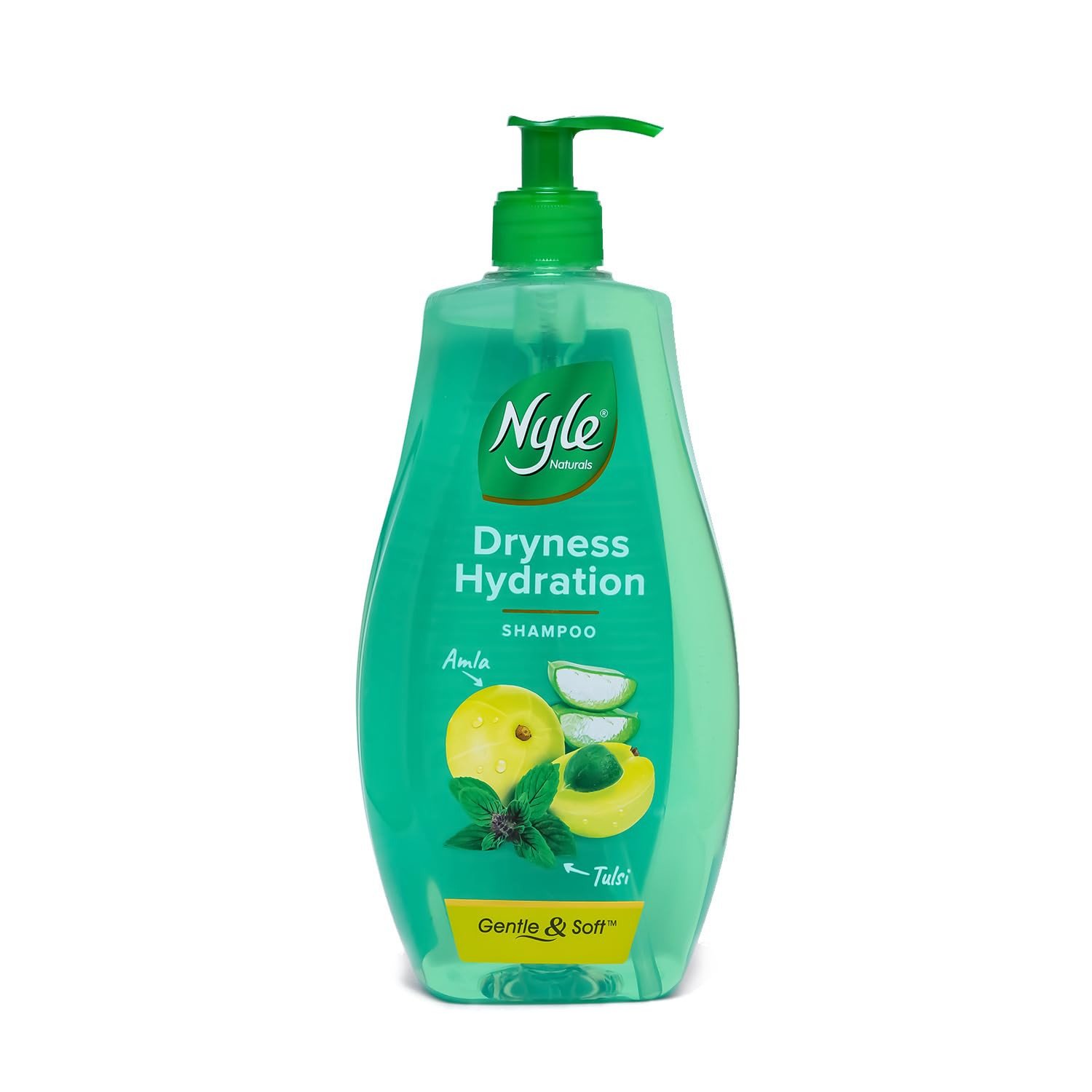 Nyle Naturals Dryness Hydration Shampoo| For Dry & Frizz Free Hair | With Tulsi, Amla and Aloe Vera|Gentle & Soft Shampoo | For Men & Women | 800ml