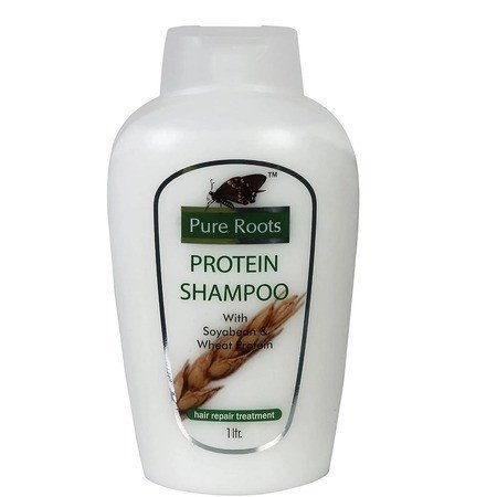 Pure Roots Protein Shampoo With Soyabean & Wheat Protein, Hair Repair Treatment, 1000ml | Stronger Hair in Just 7 Days Use