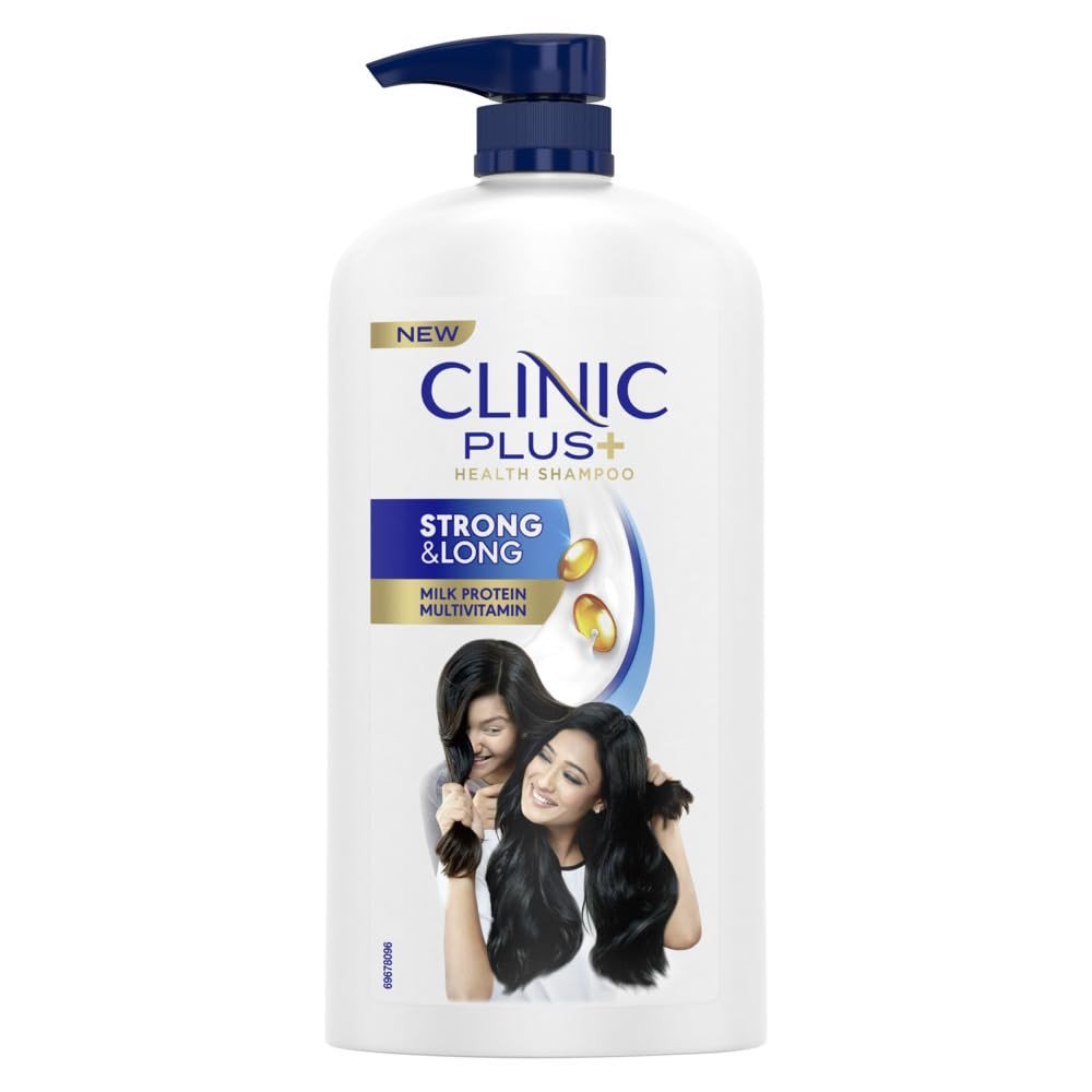 Clinic Plus Strong & Long Shampoo 1 L|| With Milk Proteins & Multivitamins for Healthy and Long Hair - Strengthening Shampoo for Hair Growth