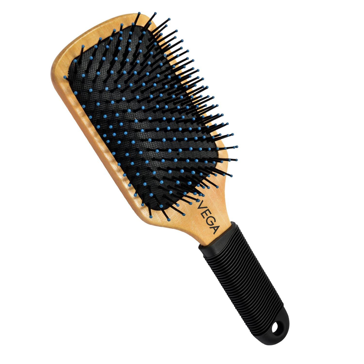 Vega Wooden Paddle Hair Brush (India's No.1* Hair Brush Brand) For Men and Women E1 PB