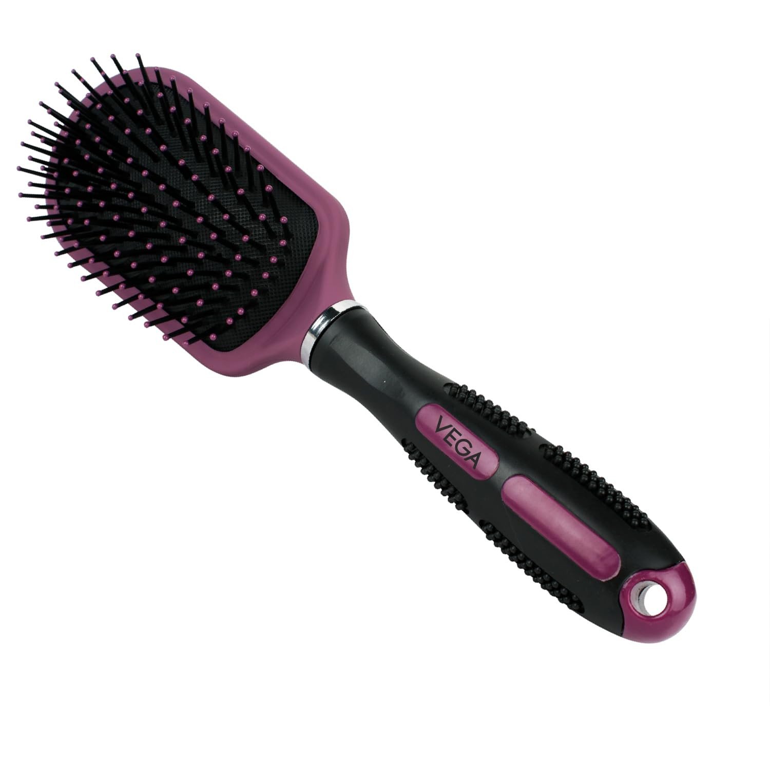 Vega Cushioned Hair Brush (India's No.1* Hair Brush Brand) For Men & Women, All Hair Types  E6 CB