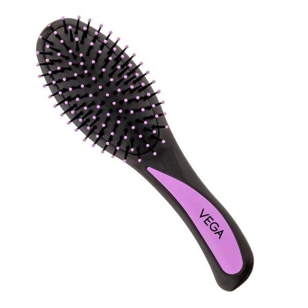 Vega Cushion Hair Brush for Men and Women with Nylon Bristles for Grooming E33 CB