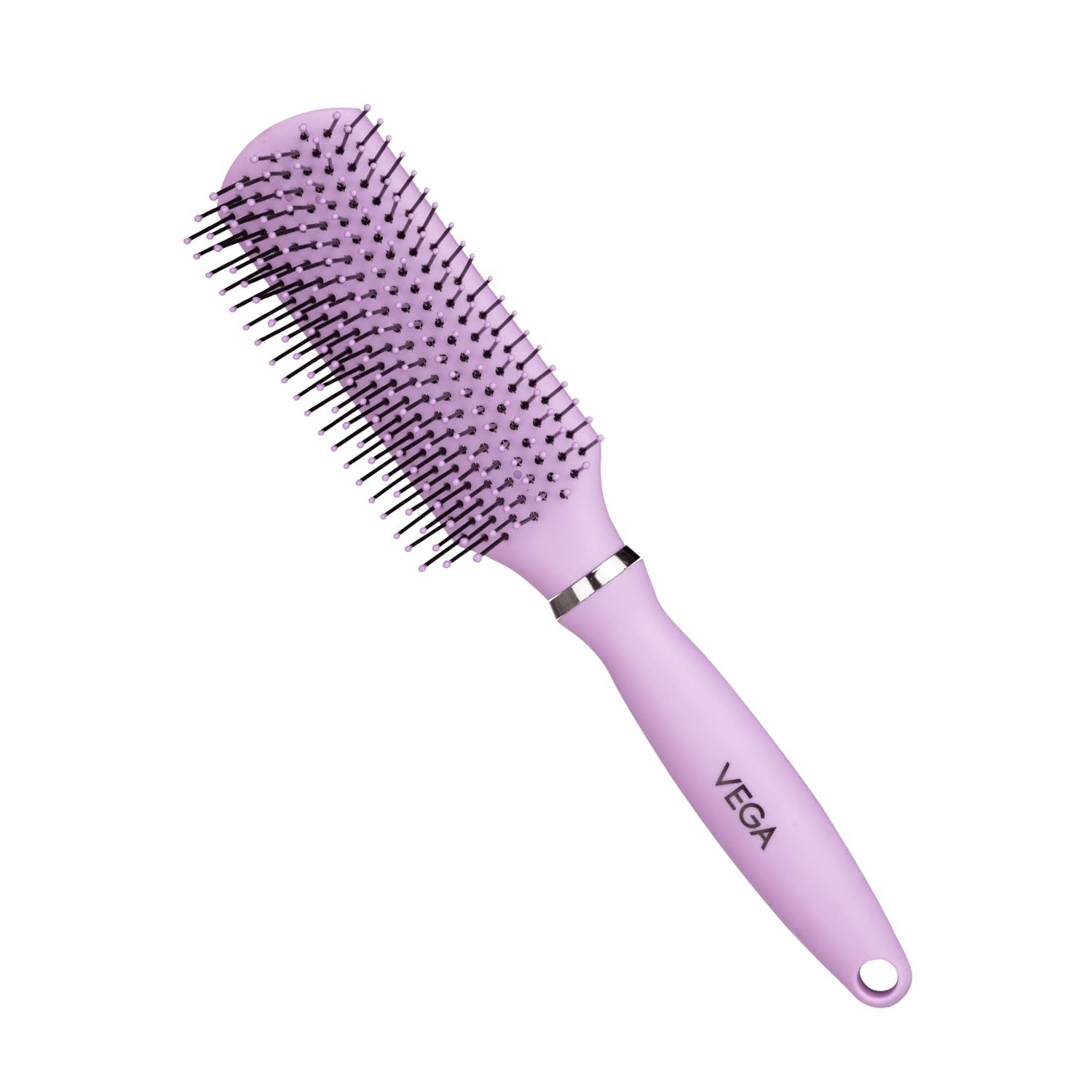 Vega Flat Hair Brush for Men and Women| Reduces Snags, Detangle and Tangles| Add Volume to Hair| All Hair Types E32 FB